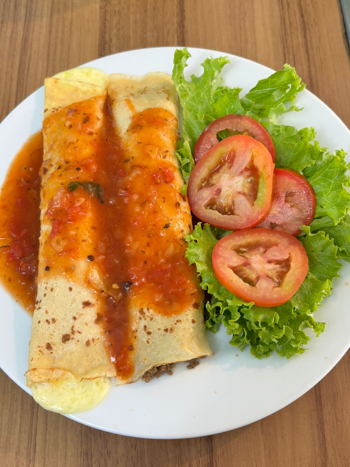 Panqueca M - frango / carne / frios